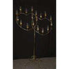 Candelabra, 18 Candle double heart Silver