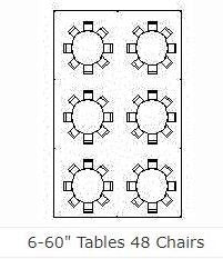 20x30 Pole Tent, 5' round table, Package C2(Seats 48)