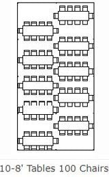 20x40 Pole Tent, 8' Long Table, Package D1(Seats 100)