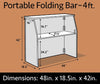 48 Portable Folding Bar, White