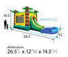 Tropical Bounce House W/Slide Combo (Wet/Dry)